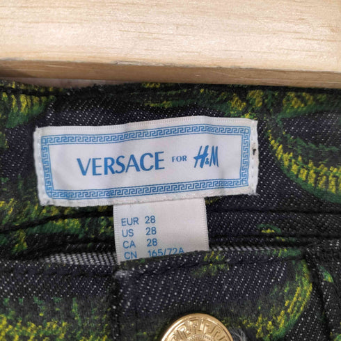 ヴェルサーチ VERSACE ランウェイモデル ワニ総柄デニムパンツ メンズ US:28-29