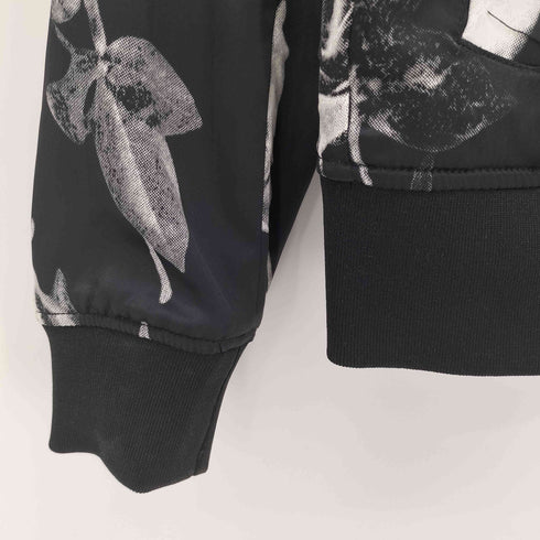 エイチアンドエム H&M 薔薇 炎 総柄 リバーシブル MA-1 ナイロン ブルゾン メンズ import:S