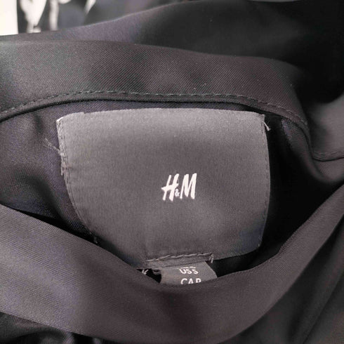 エイチアンドエム H&M 薔薇 炎 総柄 リバーシブル MA-1 ナイロン ブルゾン メンズ import:S