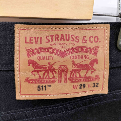 リーバイス Levis 511 スリムフィット ウォームパフォーマンス ブラック デニム スキニー パンツ メンズ W29 L32