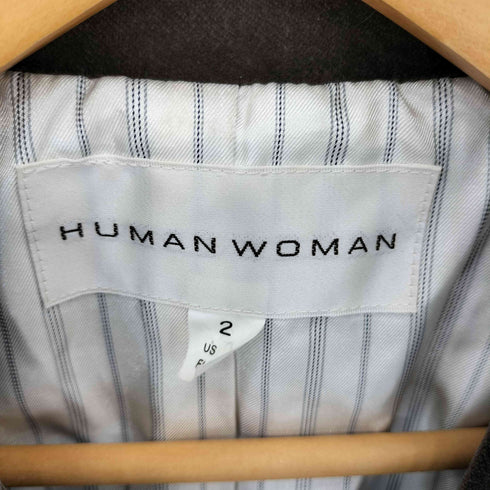 ヒューマンウーマン HUMAN WOMAN シングル スウェード テーラード ジャケット レディース US:6