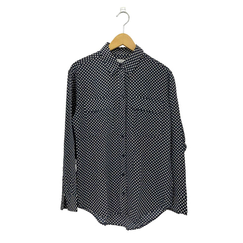 エキプモンフェム EQUIPMENT FEMME シルク フロントボタン レギュラーカラーシャツ レディース XS