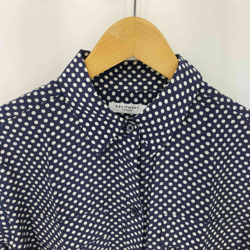 エキプモンフェム EQUIPMENT FEMME シルク フロントボタン レギュラーカラーシャツ レディース XS