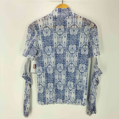 サハラ sahara 22SS 2way Wall Design Tops 総柄 シアー セカンドスキン レディース FREE