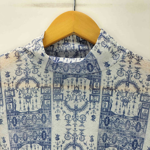 サハラ sahara 22SS 2way Wall Design Tops 総柄 シアー セカンドスキン レディース FREE