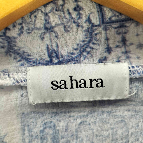 サハラ sahara 22SS 2way Wall Design Tops 総柄 シアー セカンドスキン レディース FREE