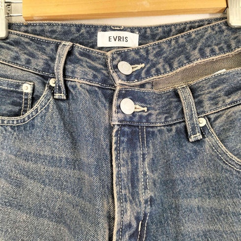 エヴリス EVRIS ハイウエストサイドオープンウエストデニムパンツ レディース JPN:M