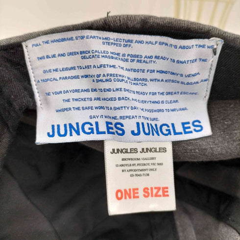 JUNGLES ピグメント加工 エンジェル 刺繍 6パネル キャップ メンズ ONE SIZE