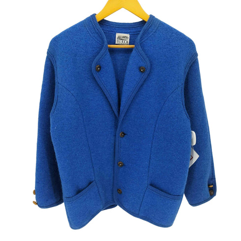 HUBER TRACHT 3B ウール ブランケット ノーカラー テーラード ジャケット メンズ