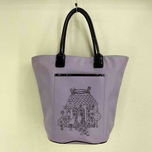 アナスイ ANNA SUI ハンドエナメル切替 バックイラストプリント トートバック レディース