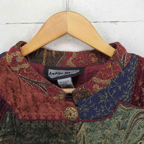 indigo moon パッチワーク ゴブランジャケット レディース 1XL