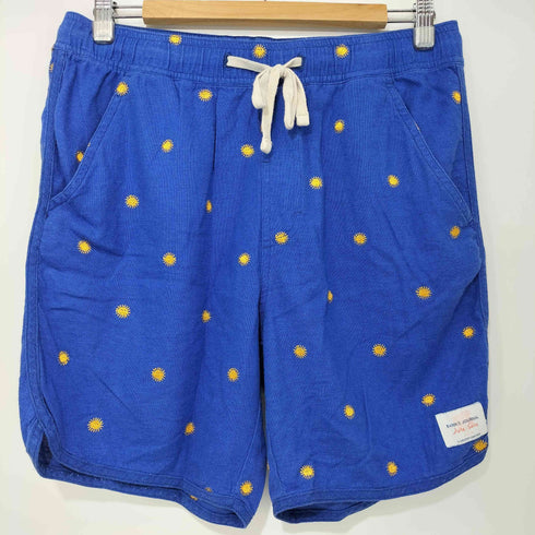 バンクスジャーナル BANKS JOURNAL 太陽刺繍 コットンリネン混 ショートスリーブシャツ ショーツ セットアップ メンズ XL