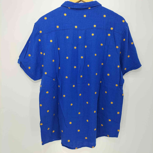 バンクスジャーナル BANKS JOURNAL 太陽刺繍 コットンリネン混 ショートスリーブシャツ ショーツ セットアップ メンズ XL