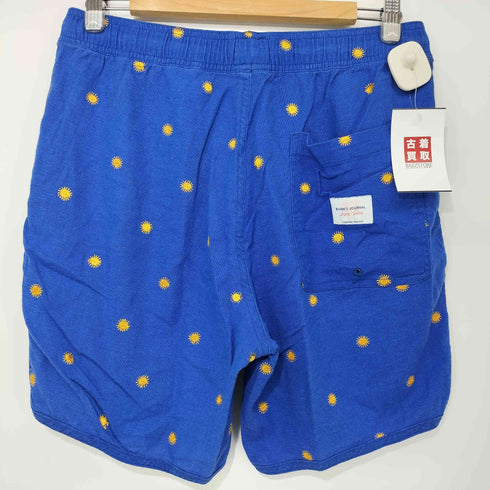 バンクスジャーナル BANKS JOURNAL 太陽刺繍 コットンリネン混 ショートスリーブシャツ ショーツ セットアップ メンズ XL