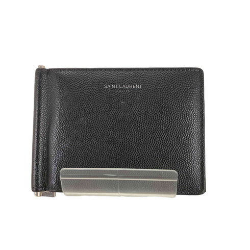 サンローランパリ SAINT LAURENT PARIS キャビアスキン マネークリップ メンズ