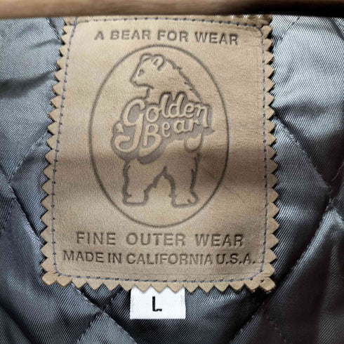 ゴールデンベアー Golden bear USA製 クレイジーパターン スタジャン メンズ import:L