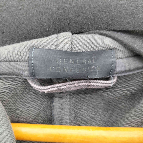 GENERAL CONFUSION バイオストーンブラストケミカルブリーチ オーバーダイ ダブルジップパーカー メンズ
