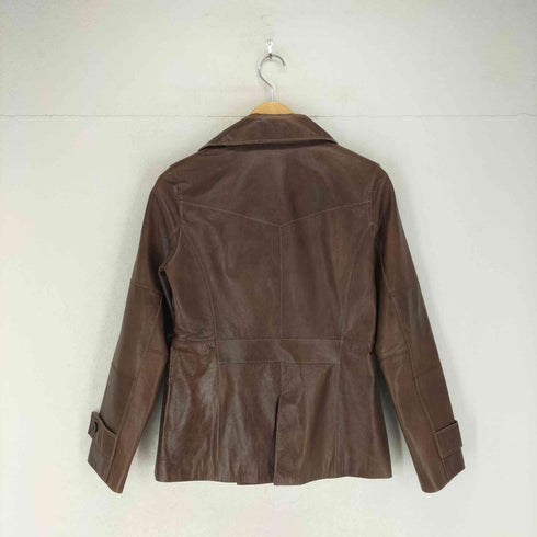 GRAY MAGIC cow leather カウレザーショートダブルチェスターコート レディース M