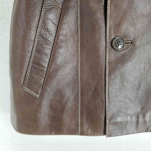 GRAY MAGIC cow leather カウレザーショートダブルチェスターコート レディース M