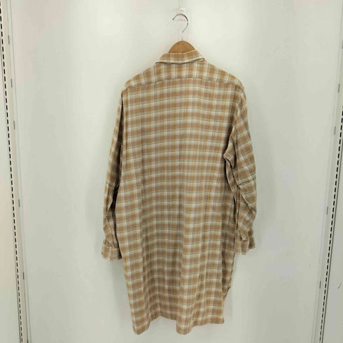 60s チェック柄グランパシャツ メンズ