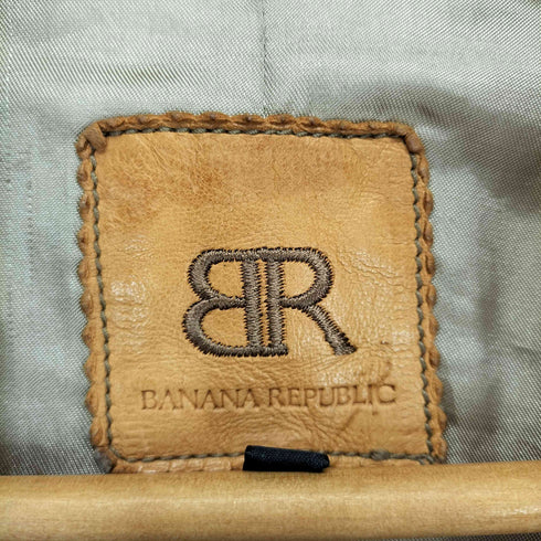 バナナリパブリック BANANA REPUBLIC ラムレザーシングルライダースジャケット レディース XS