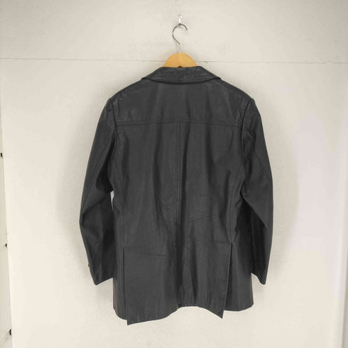 real reather リアルレザーステンカラーコート メンズ L