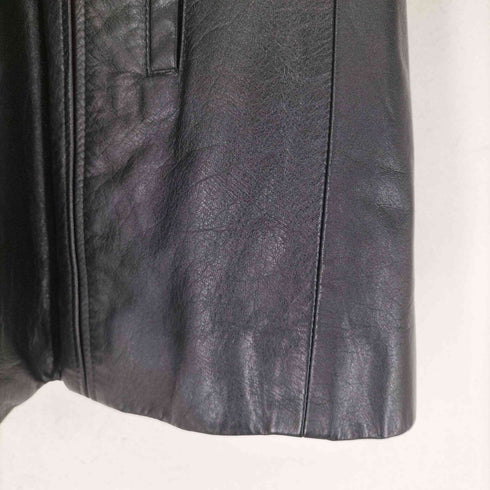 real reather リアルレザーステンカラーコート メンズ L