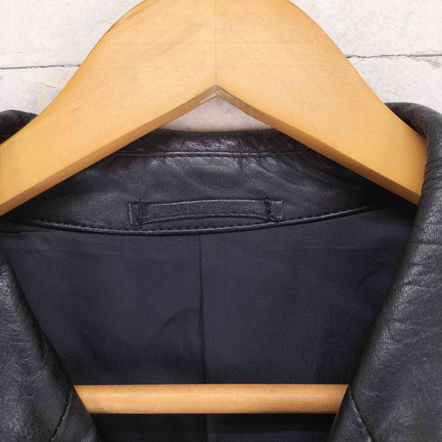 real reather リアルレザーステンカラーコート メンズ L