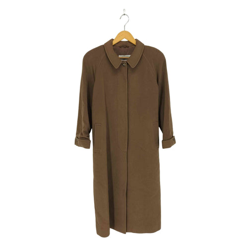 at-ease cashmere カシミヤ65% 比翼ステンカラーコート レディース M