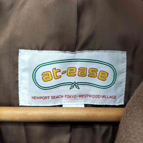 at-ease cashmere カシミヤ65% 比翼ステンカラーコート レディース M