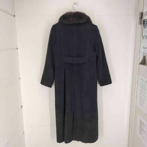 bluefox fur フォックスファーアンゴラ&ウールステンカラーコート レディース 9AR