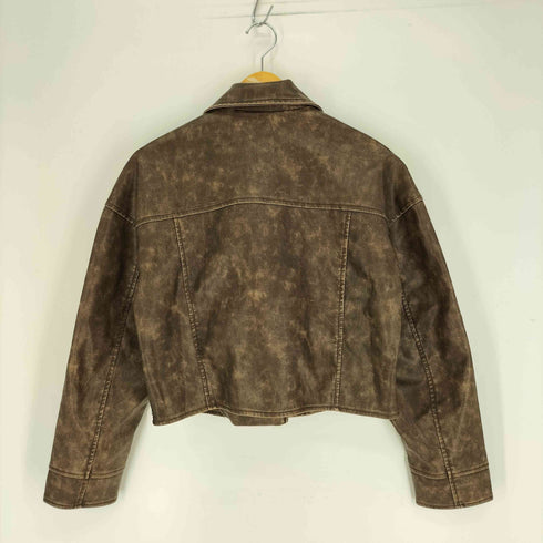 シーイン SHEIN フェイクレザー ライダースジャケット レディース import:M