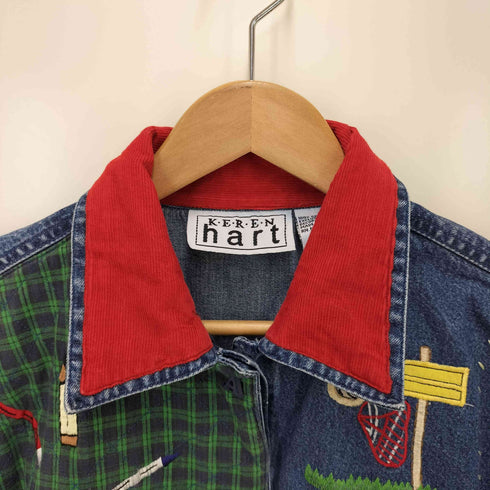 karen hart パッチワーク デニムシャツ レディース import:M