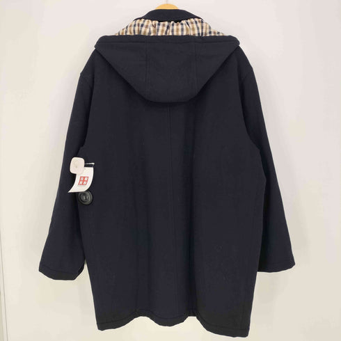 アクアスキュータム AQUASCUTUM イギリス製 ウールカシミヤ フード着脱可 比翼ジップ ステンカラーコート メンズ import:M