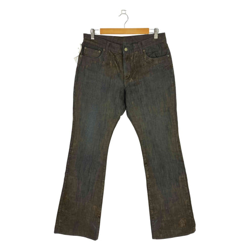 ブルーウェイ BLUE WAY Y2K ベロア コーティング ブーツカットデニム メンズ LL