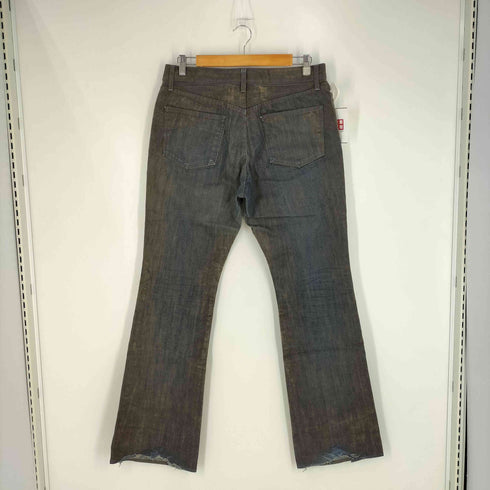 ブルーウェイ BLUE WAY Y2K ベロア コーティング ブーツカットデニム メンズ LL