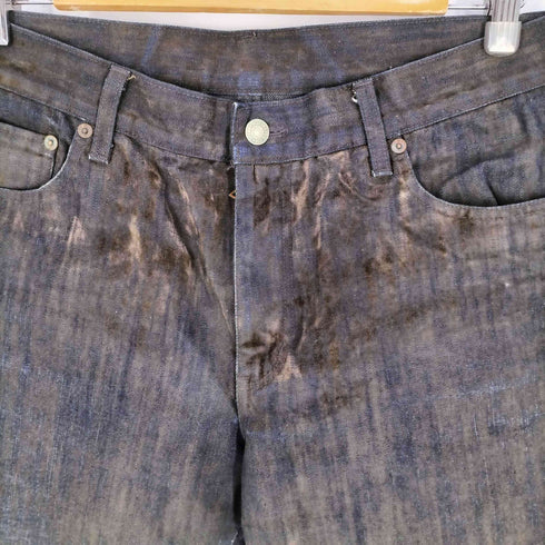 ブルーウェイ BLUE WAY Y2K ベロア コーティング ブーツカットデニム メンズ LL