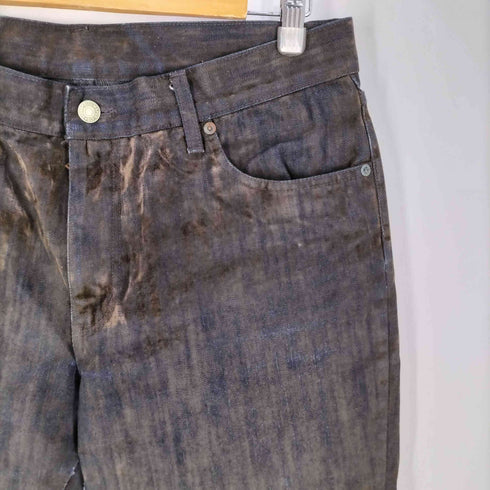 ブルーウェイ BLUE WAY Y2K ベロア コーティング ブーツカットデニム メンズ LL