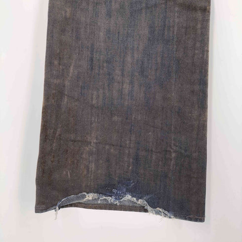 ブルーウェイ BLUE WAY Y2K ベロア コーティング ブーツカットデニム メンズ LL