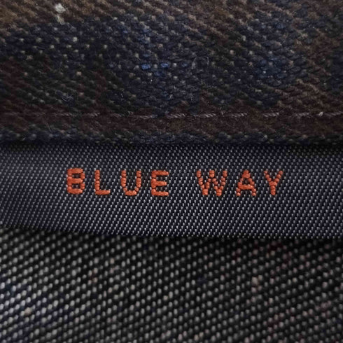ブルーウェイ BLUE WAY Y2K ベロア コーティング ブーツカットデニム メンズ LL