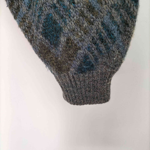 アーガイル クルーネックカーディガン レディース 50