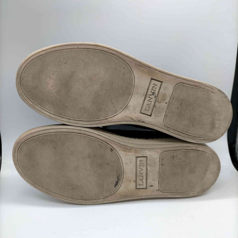 ランバン LANVIN エナメル スエード コンビ ローカット スニーカー メンズ 6