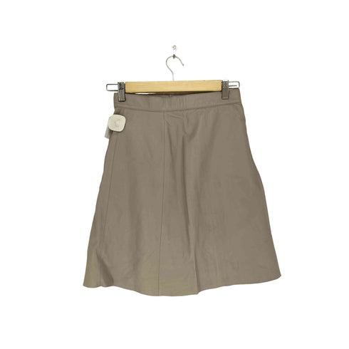 lamb leather ラムレザーフレアスカート レディース S