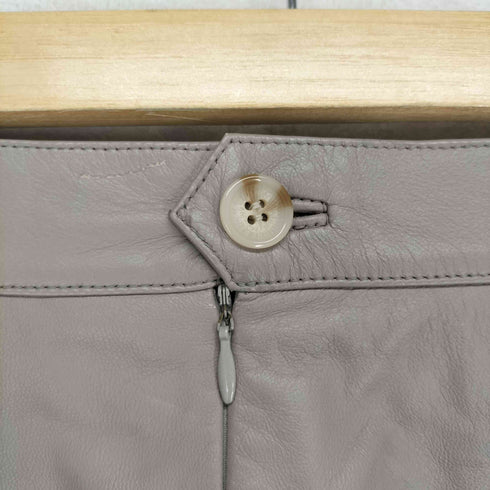 lamb leather ラムレザーフレアスカート レディース S