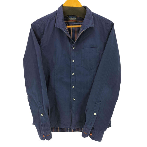 ニコルクラブフォーメン NICOLE CLUB FOR MEN コットンポリストライプオープンカラーシャツ メンズ JPN:46