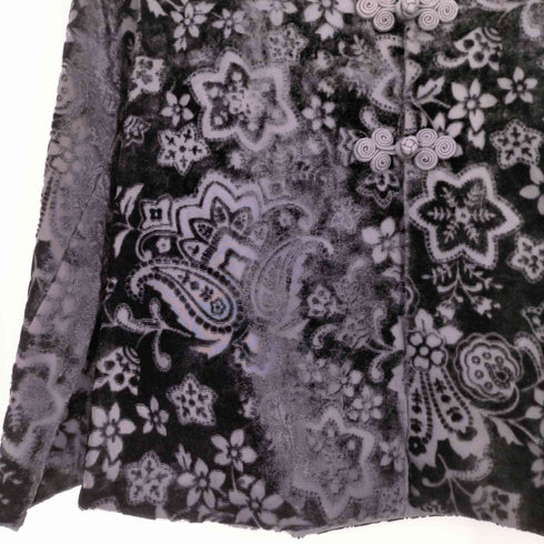 トリココムデギャルソン tricot COMME des GARCONS 01AW ベルベッド ベロア チャイナシャツ レディース JPN:M