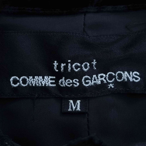 トリココムデギャルソン tricot COMME des GARCONS 01AW ベルベッド ベロア チャイナシャツ レディース JPN:M