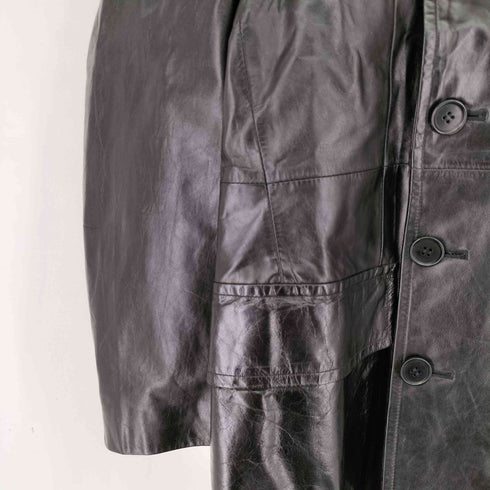 キャサリンハムネットロンドン KATHARINE HAMNETT LONDON シープレザーダブルブレストコート メンズ import:M