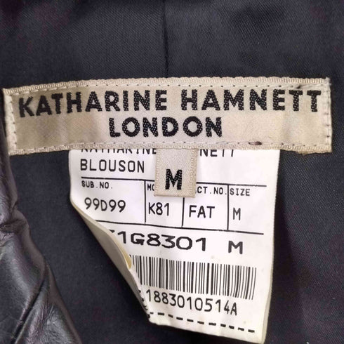 キャサリンハムネットロンドン KATHARINE HAMNETT LONDON シープレザーダブルブレストコート メンズ import:M
