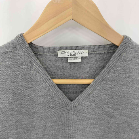 ジョンスメドレー JOHN SMEDLEY 別注 イングランド製 Vネック ウール ニットセーター メンズ